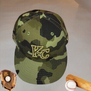 Men's Kansas City Royals New Era Camo 2022 Armed Forces Day Baseball Cap